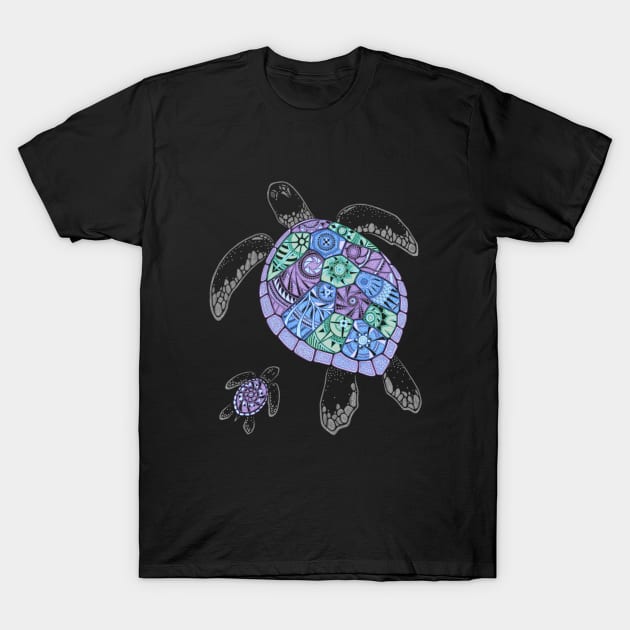 Sea Turtles T-Shirt by The Midblackcat Shop